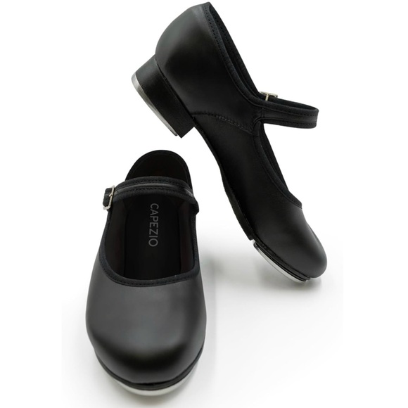 Capezio Shoes - Capezio Women’s 3800 Mary Jane Heeled Buckle Tap Dance Shoes Black Noir Silver